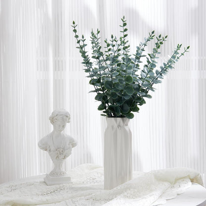 40pcs Eucalyptus Stems Artificial Eucalyptus Leaves Stems,Fake Eucalyptus Plants Real Touch Faux Flower for Home Office Flowers Bouquet Centerpiece Wedding Garden Decoration Farmhouse Home Decor