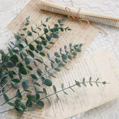 40pcs Eucalyptus Stems Artificial Eucalyptus Leaves Stems,Fake Eucalyptus Plants Real Touch Faux Flower for Home Office Flowers Bouquet Centerpiece Wedding Garden Decoration Farmhouse Home Decor