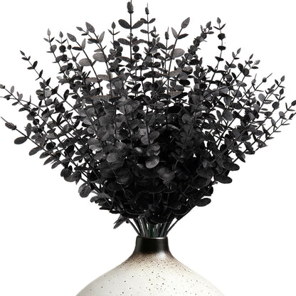 40pcs Eucalyptus Stems Artificial Eucalyptus Leaves Stems,Fake Eucalyptus Plants Real Touch Faux Flower for Home Office Flowers Bouquet Centerpiece Wedding Garden Decoration Farmhouse Home Decor