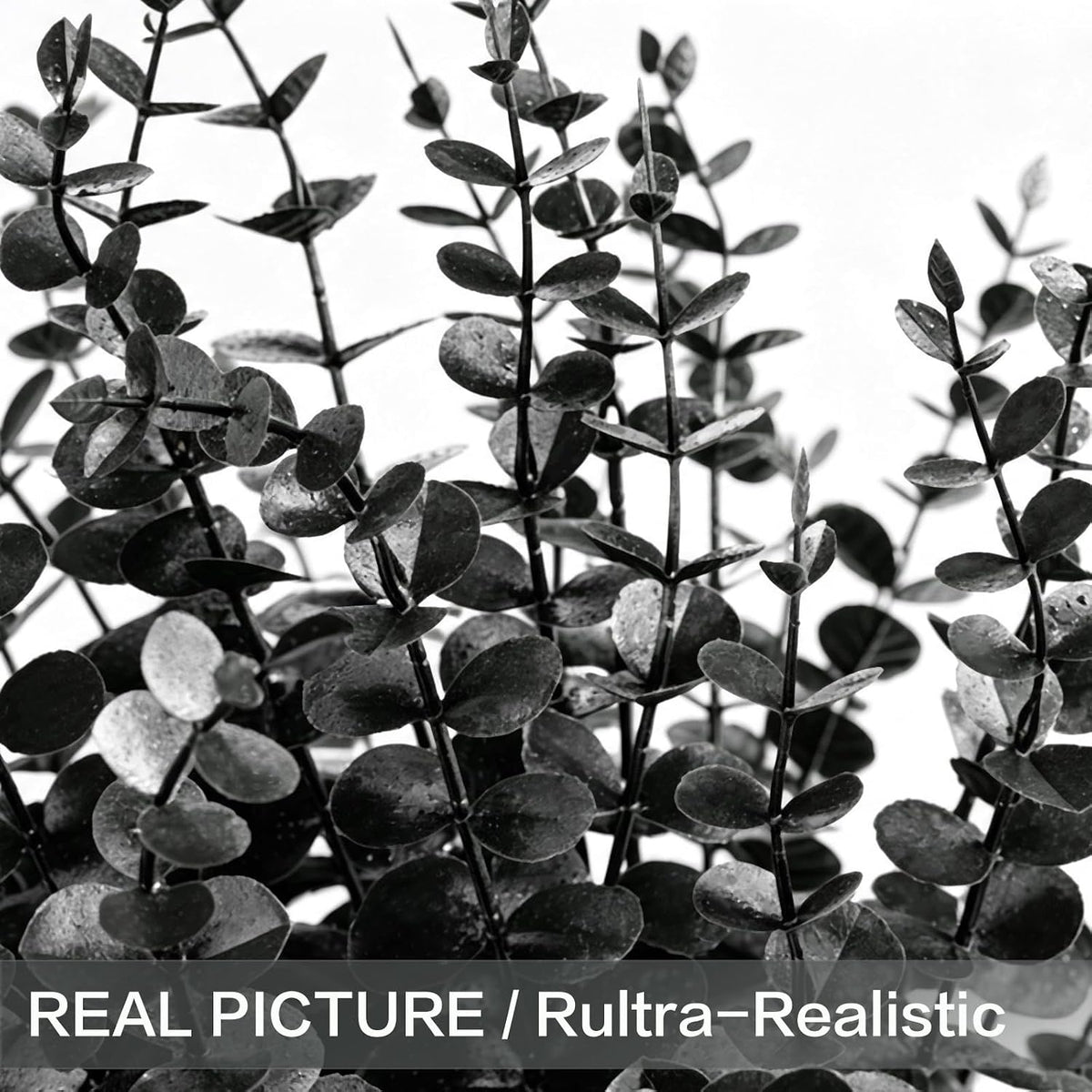 40pcs Eucalyptus Stems Artificial Eucalyptus Leaves Stems,Fake Eucalyptus Plants Real Touch Faux Flower for Home Office Flowers Bouquet Centerpiece Wedding Garden Decoration Farmhouse Home Decor