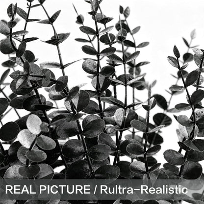 40pcs Eucalyptus Stems Artificial Eucalyptus Leaves Stems,Fake Eucalyptus Plants Real Touch Faux Flower for Home Office Flowers Bouquet Centerpiece Wedding Garden Decoration Farmhouse Home Decor