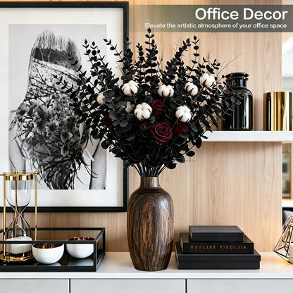40pcs Eucalyptus Stems Artificial Eucalyptus Leaves Stems,Fake Eucalyptus Plants Real Touch Faux Flower for Home Office Flowers Bouquet Centerpiece Wedding Garden Decoration Farmhouse Home Decor