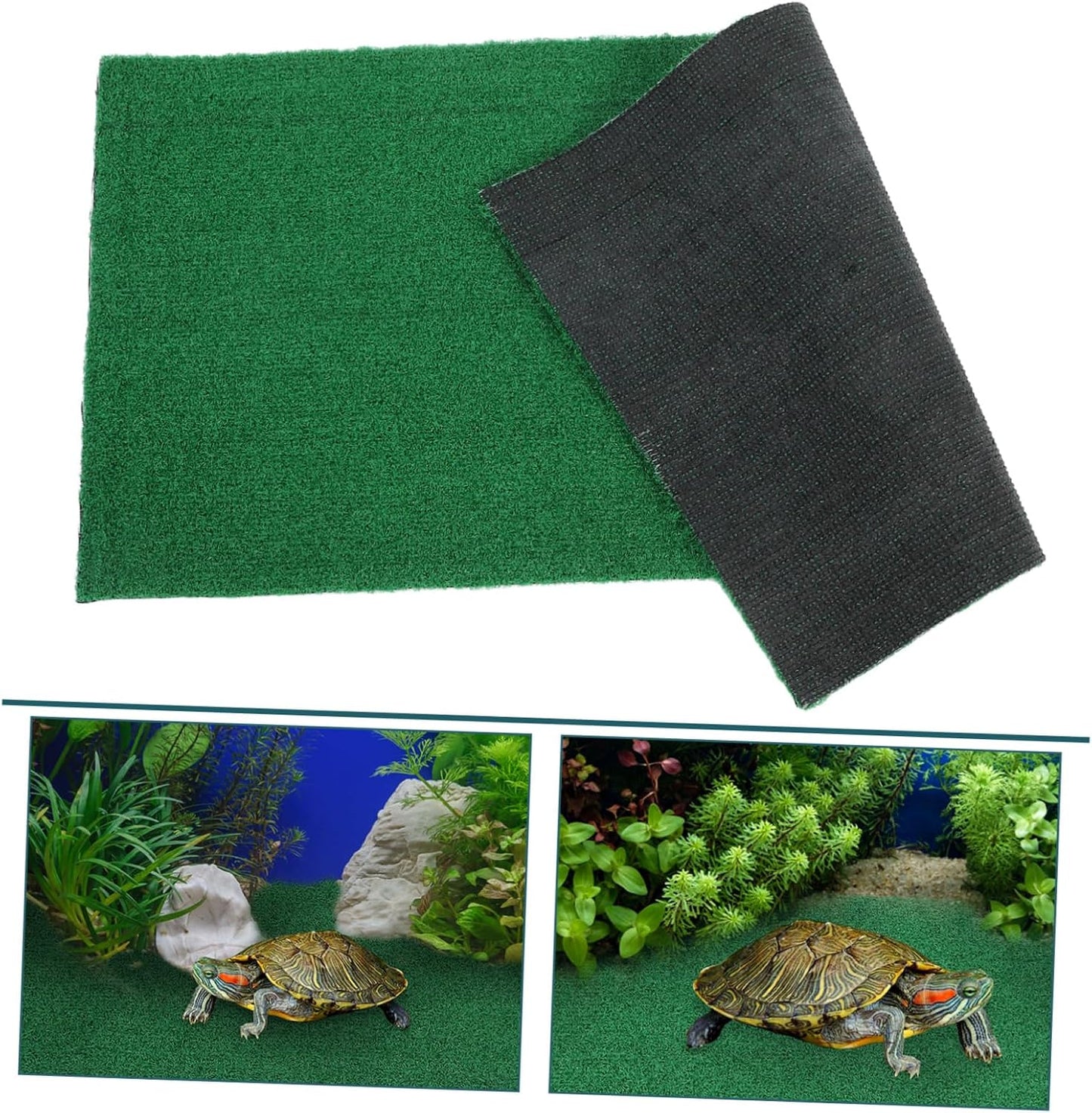 Artificial Aquatic Grass Mat Lightweight Synthetic Lawn Carpet for Turtle Basking Platform Durable Garden Turf for Indoor Outdoor Use for Reptiles and Pets