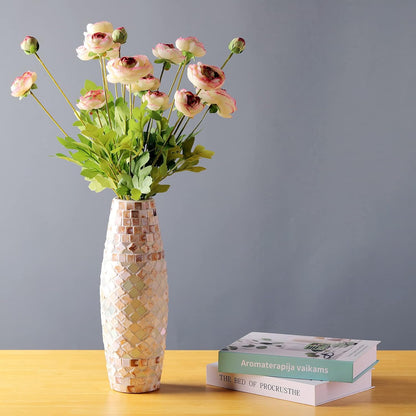 5 Stems Artificial Silk Ranunculus Flowers Orange 23" Tall,UV Resistant,Bendable Stems for Wedding Centerpieces,Home Deco（Orange）