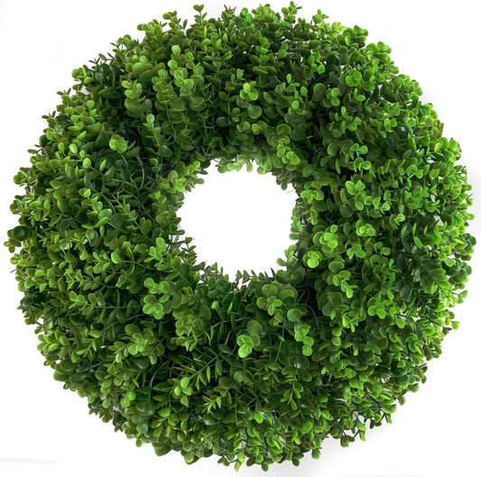 24 Inch Artificial Yellow Forsythia Wreaths Spring Summer Fall Wreath | Silk Leaves Wreath for Front Door Large Faux Forsythia Wreath for Farmhouse Wall Window Home Outdoor Decorations