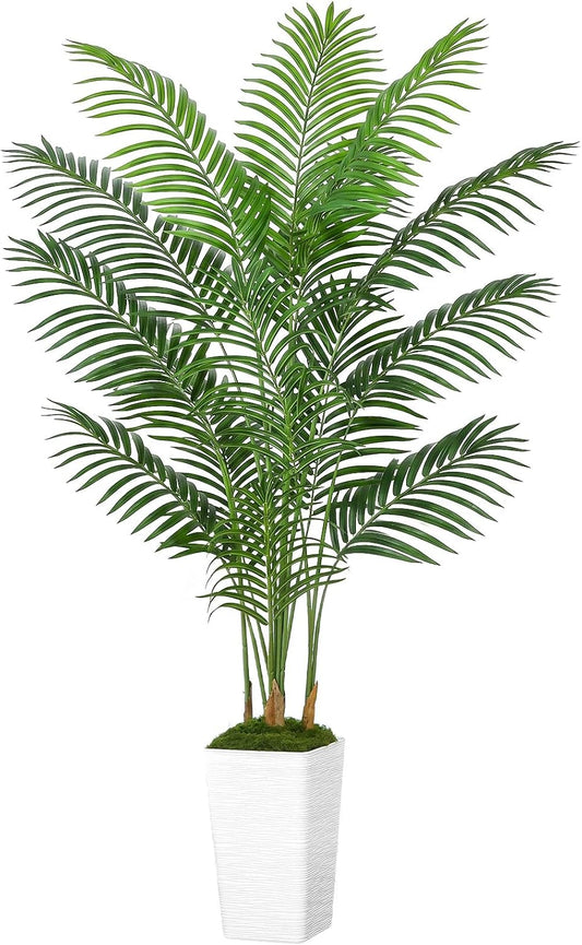 Artificial Palm Tree, 6FT Tall Fake Plant, Faux Tropical Areca Tree