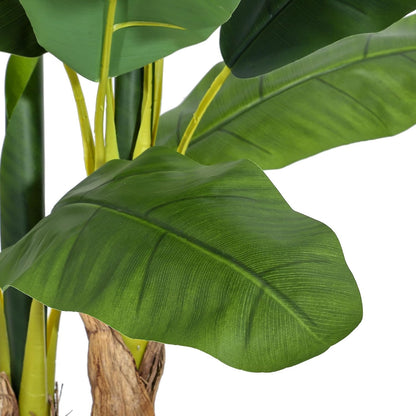 5 ft Artificial Banana Tree with Grey Planter