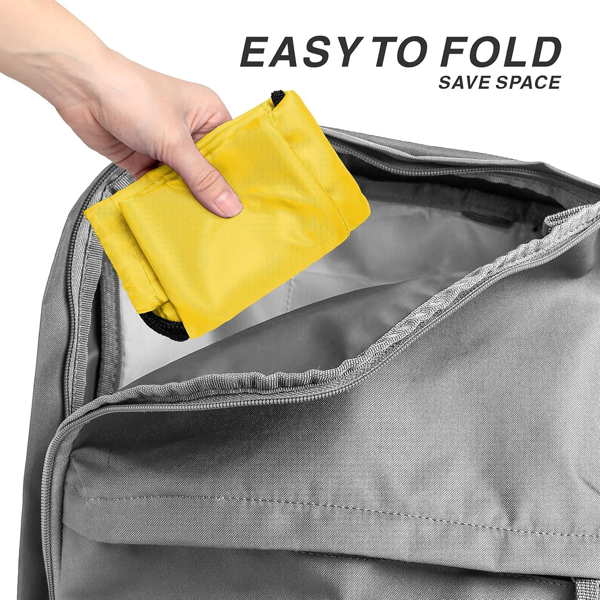 Drawstring Backpack Sports Water Resistant String Bag Sport Gym Sackpack for Women Men Large with Zipper, Yellow
