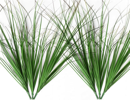 6PCS Fake Grass Plant，UV Resistant Artificial Greenery for Outdoor