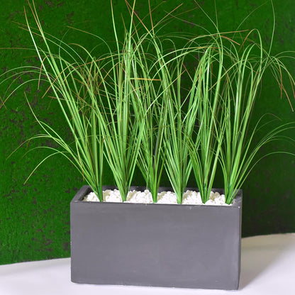 6PCS Fake Grass Plant，UV Resistant Artificial Greenery for Outdoor