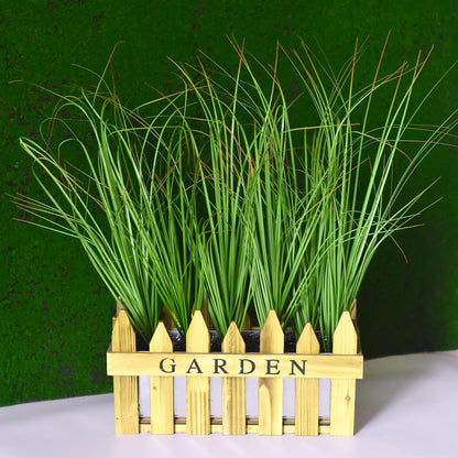 6PCS Fake Grass Plant，UV Resistant Artificial Greenery for Outdoor