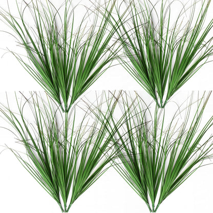 6PCS Fake Grass Plant，UV Resistant Artificial Greenery for Outdoor