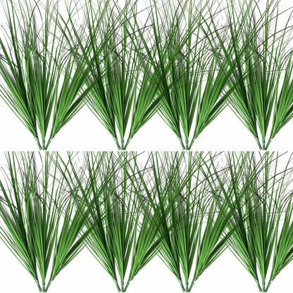 6PCS Fake Grass Plant，UV Resistant Artificial Greenery for Outdoor