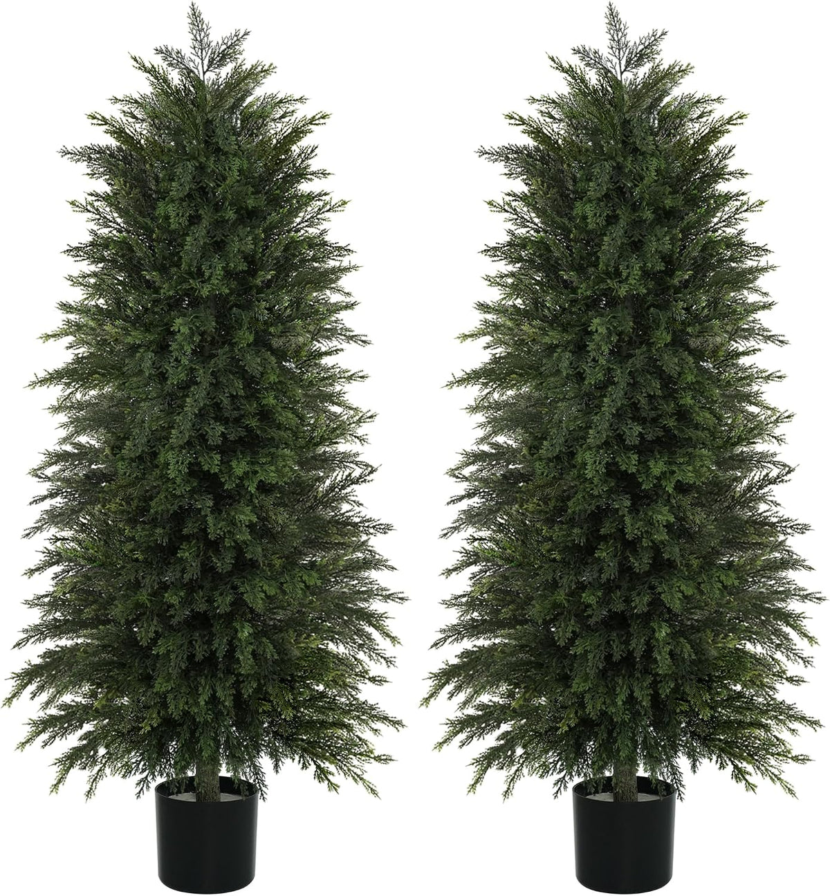 6 ft Artificial Topiary Cedar Trees Set of 2 for Outdoor