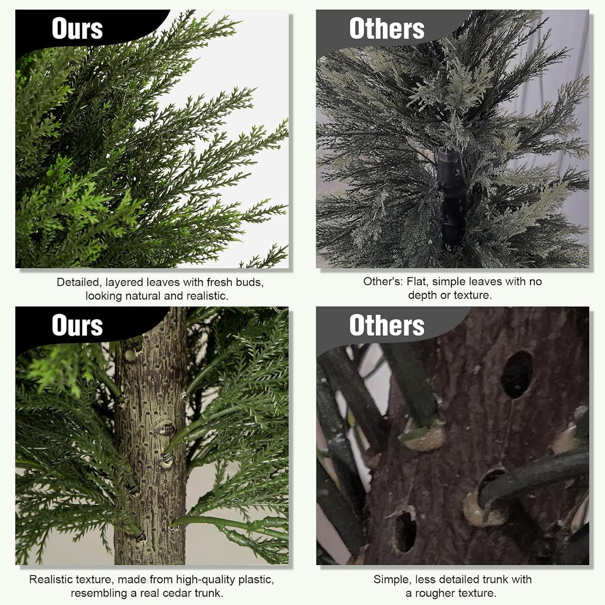 6 ft Artificial Topiary Cedar Trees Set of 2 for Outdoor