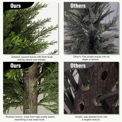 6 ft Artificial Topiary Cedar Trees Set of 2 for Outdoor