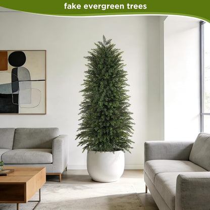 6 ft Artificial Topiary Cedar Trees Set of 2 for Outdoor