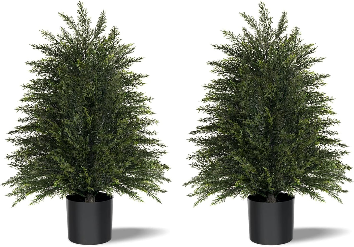 6 ft Artificial Topiary Cedar Trees Set of 2 for Outdoor