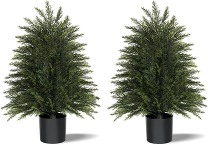 6 ft Artificial Topiary Cedar Trees Set of 2 for Outdoor