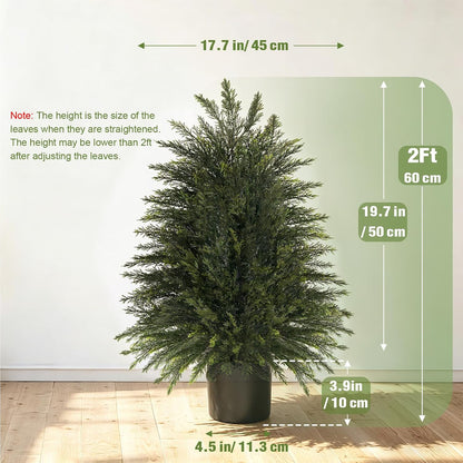 6 ft Artificial Topiary Cedar Trees Set of 2 for Outdoor