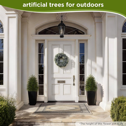 6 ft Artificial Topiary Cedar Trees Set of 2 for Outdoor