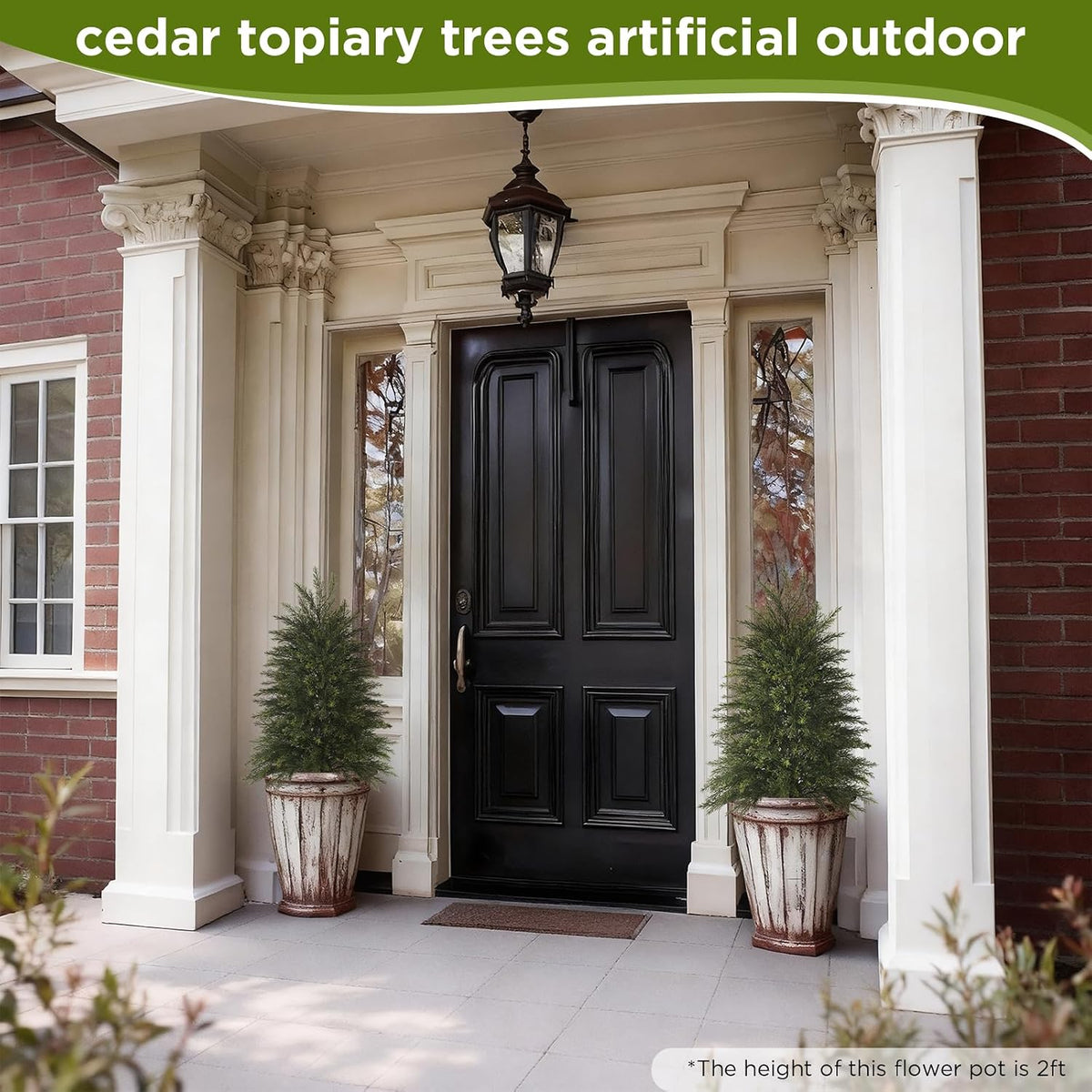 6 ft Artificial Topiary Cedar Trees Set of 2 for Outdoor