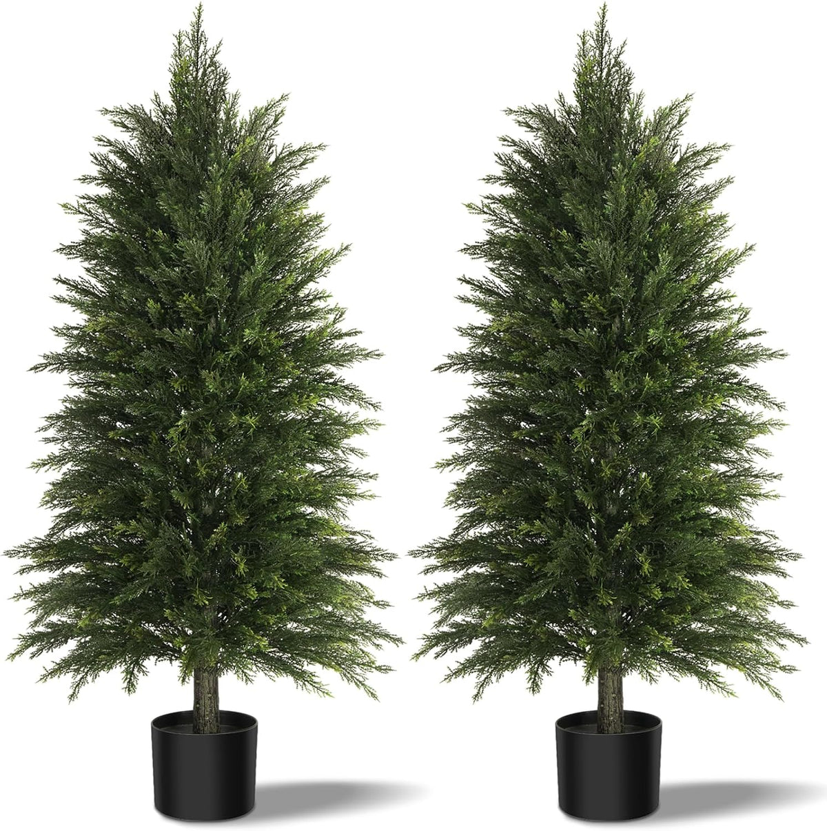 6 ft Artificial Topiary Cedar Trees Set of 2 for Outdoor