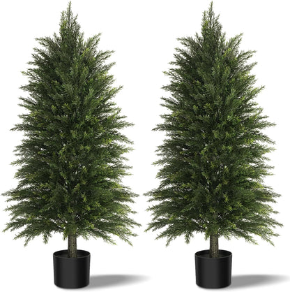 6 ft Artificial Topiary Cedar Trees Set of 2 for Outdoor