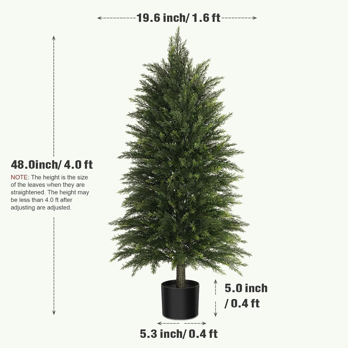 6 ft Artificial Topiary Cedar Trees Set of 2 for Outdoor