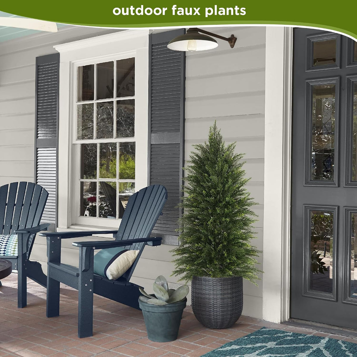 6 ft Artificial Topiary Cedar Trees Set of 2 for Outdoor