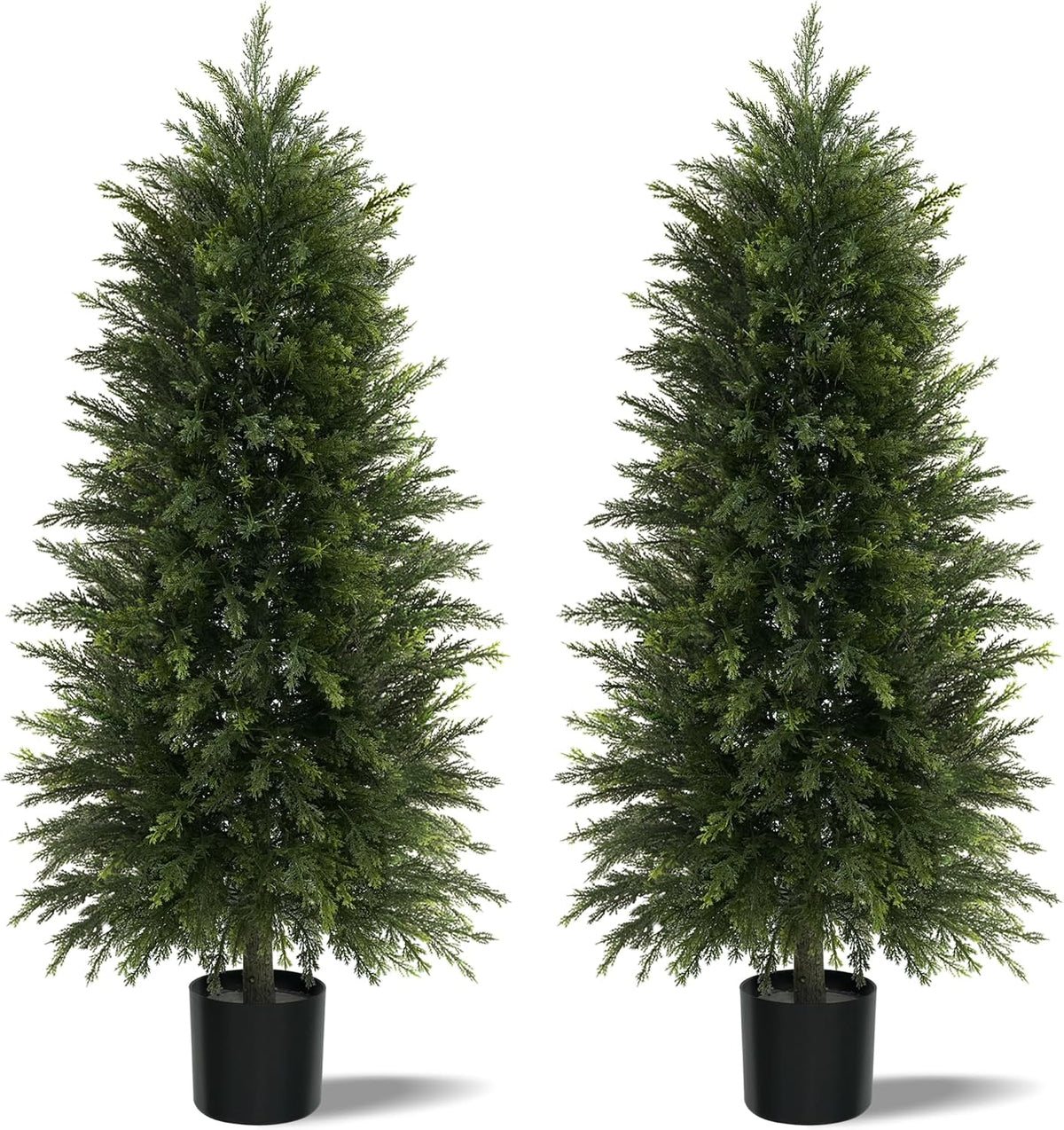 6 ft Artificial Topiary Cedar Trees Set of 2 for Outdoor