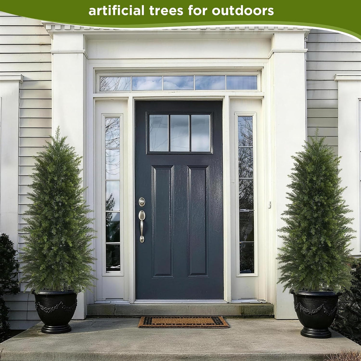 6 ft Artificial Topiary Cedar Trees Set of 2 for Outdoor