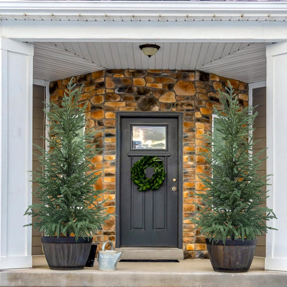 3FT Artificial Norfolk Pine Tree 2-Pack, UV Resistant Plants Indoor Outdoor