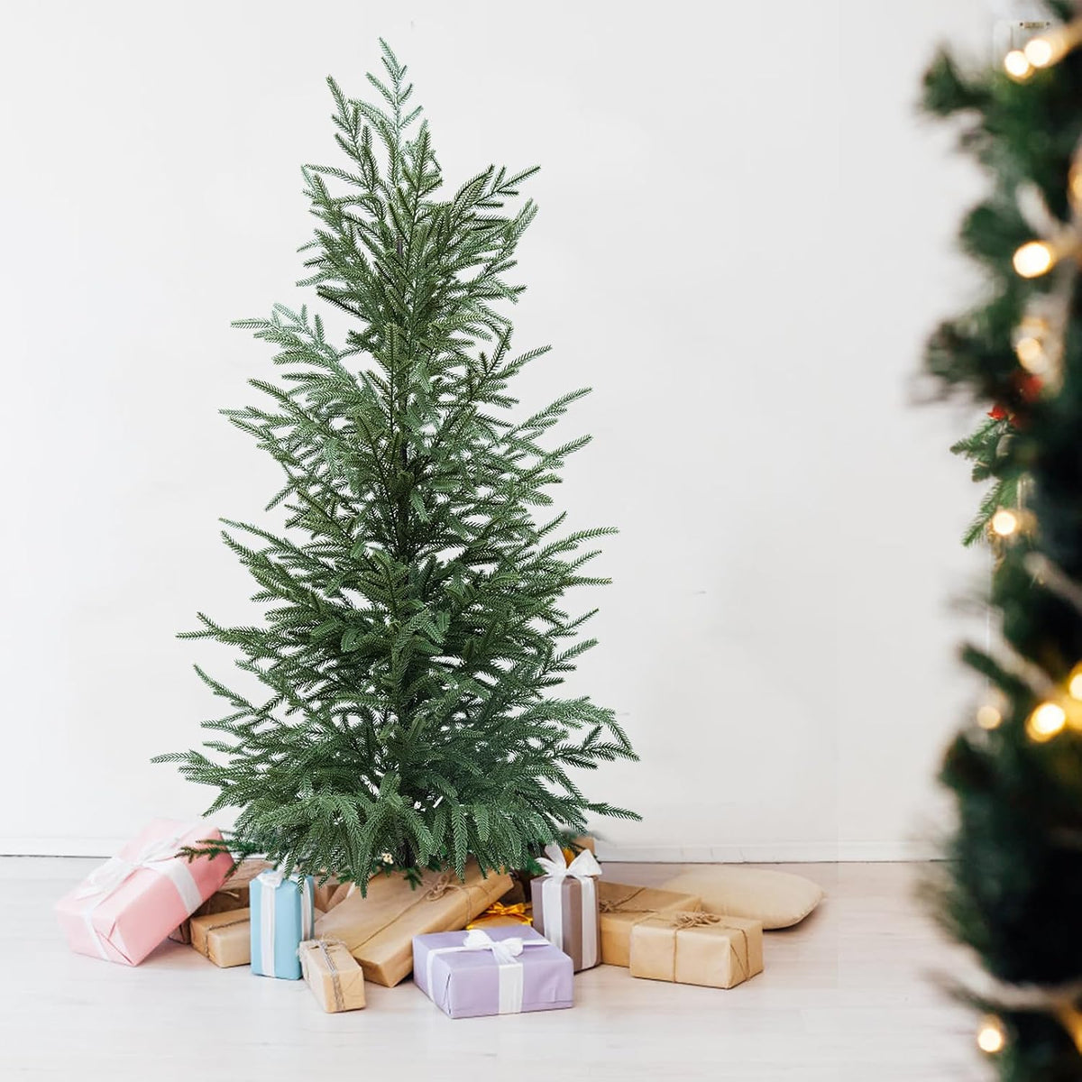 3FT Artificial Norfolk Pine Tree 2-Pack, UV Resistant Plants Indoor Outdoor