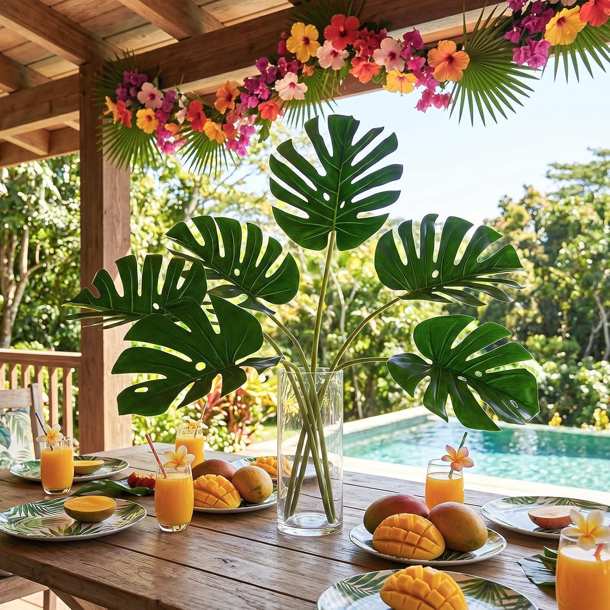 Artificial Monstera Leaves Artificial Plants Indoor Home Decor