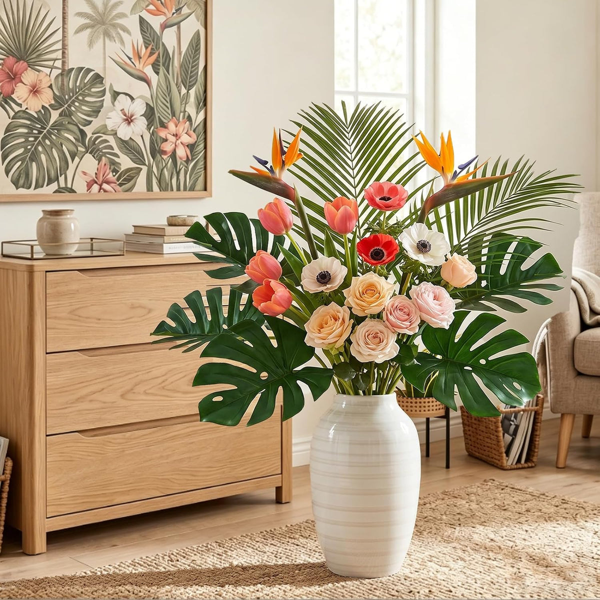 Artificial Monstera Leaves Artificial Plants Indoor Home Decor