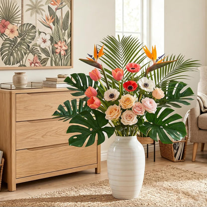 Artificial Monstera Leaves Artificial Plants Indoor Home Decor