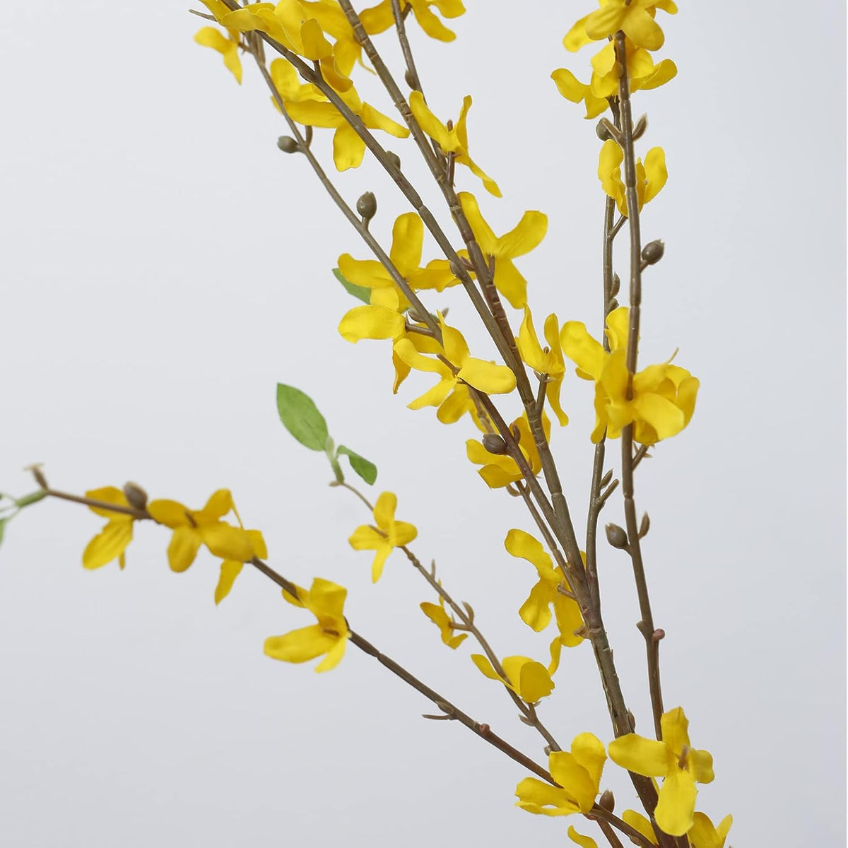 Artificial Forsythia Branches, 39.4 Inch Cherry Blossom, Spring Flowers Artificial for Decoration, Silk Forsythia Flowers Artificial Orchids Wedding Office Home Party Dining Table Decor