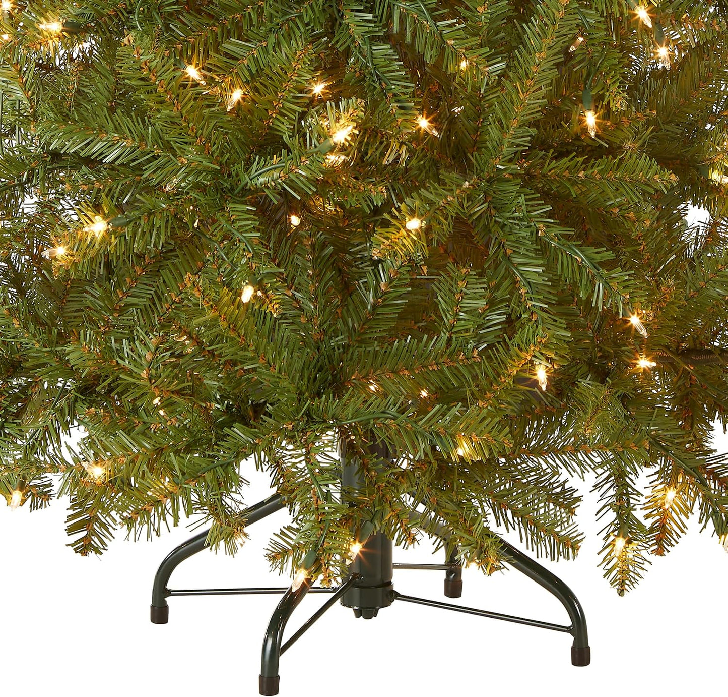 6 ft Pre-Lit Dunhill Fir Artificial Christmas Tree, 600 Warm White LED Lights, 1,430 Tips, Includes Stand, Green | 600 Clear Lights, 1,430 Tips, Includes Stand, Green