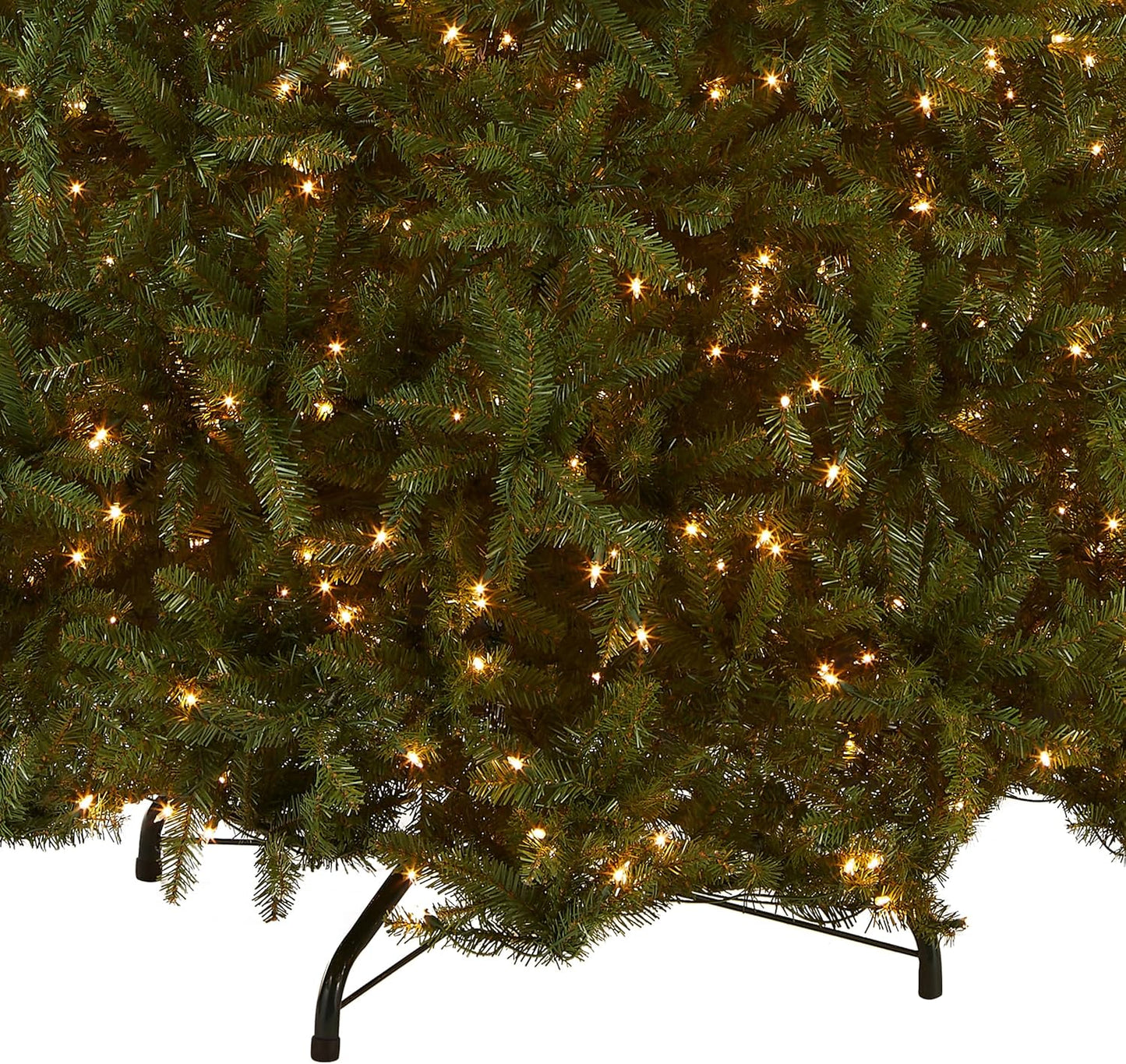 6 ft Pre-Lit Dunhill Fir Artificial Christmas Tree, 600 Warm White LED Lights, 1,430 Tips, Includes Stand, Green | 600 Clear Lights, 1,430 Tips, Includes Stand, Green