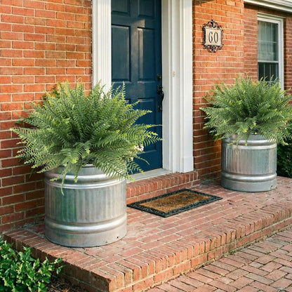 12 Pcs Fake Ferns for Outdoors UV Resistant Faux Fern Plants, Artificial Greenery Fern Stmes for Outside, Garden Porch & Patio Greenery Decor(12, Green)