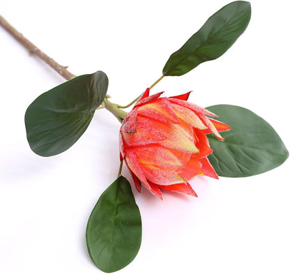 3 Pcs Artificial Protea Flowers, Real Touch Faux Pink King Protea Arrangements for Home, Wedding, Party, Office Table Centerpiece Decor