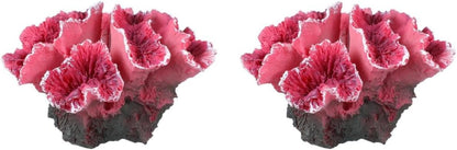 Aquarium Coral Reef Decor Artificial Coral Ornaments Fish Tank Decoration for Fresh and Saltwater Tanks 2.75X2.36X1.96 Inches Safe Polyester Resin