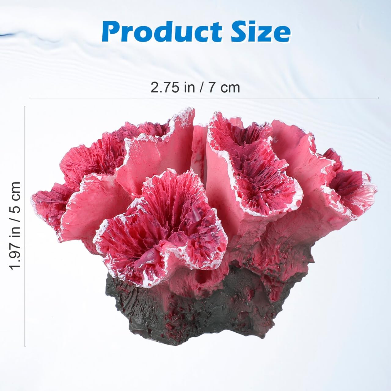 Aquarium Coral Reef Decor Artificial Coral Ornaments Fish Tank Decoration for Fresh and Saltwater Tanks 2.75X2.36X1.96 Inches Safe Polyester Resin