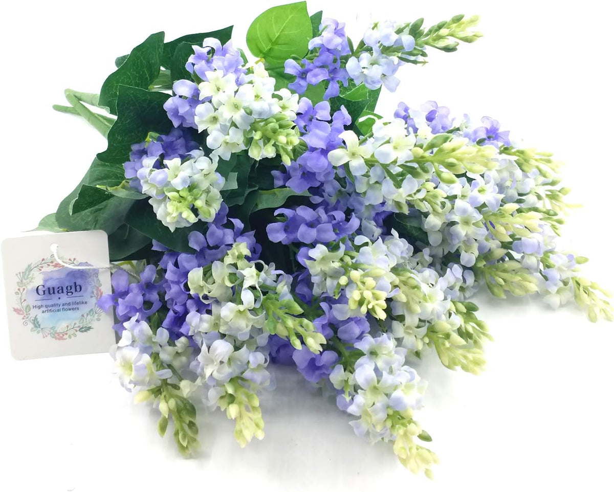 Artificial Fake Flowers Silk Plastic Plant Arrangement for Home Indoor Outdoor Garden Wedding Table Vase Decorations Faux Snapdragon Flower,3 Bouquets (Lilac)