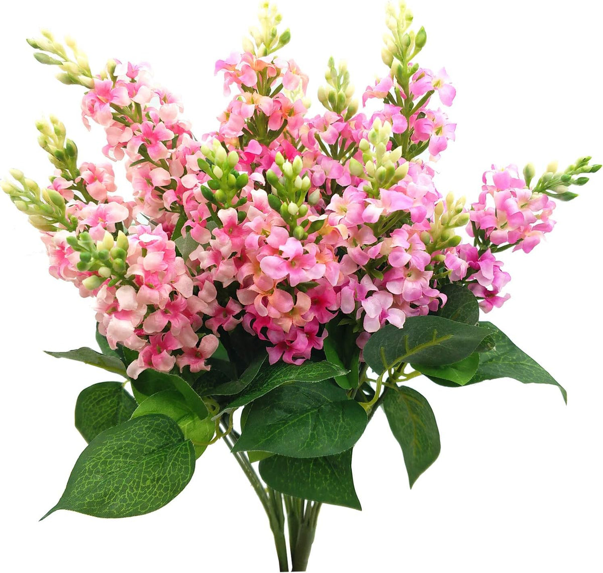 Artificial Fake Flowers Silk Plastic Plant Arrangement for Home Indoor Outdoor Garden Wedding Table Vase Decorations Faux Snapdragon Flower,3 Bouquets (Lilac)