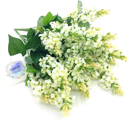 Artificial Fake Flowers Silk Plastic Plant Arrangement for Home Indoor Outdoor Garden Wedding Table Vase Decorations Faux Snapdragon Flower,3 Bouquets (Lilac)