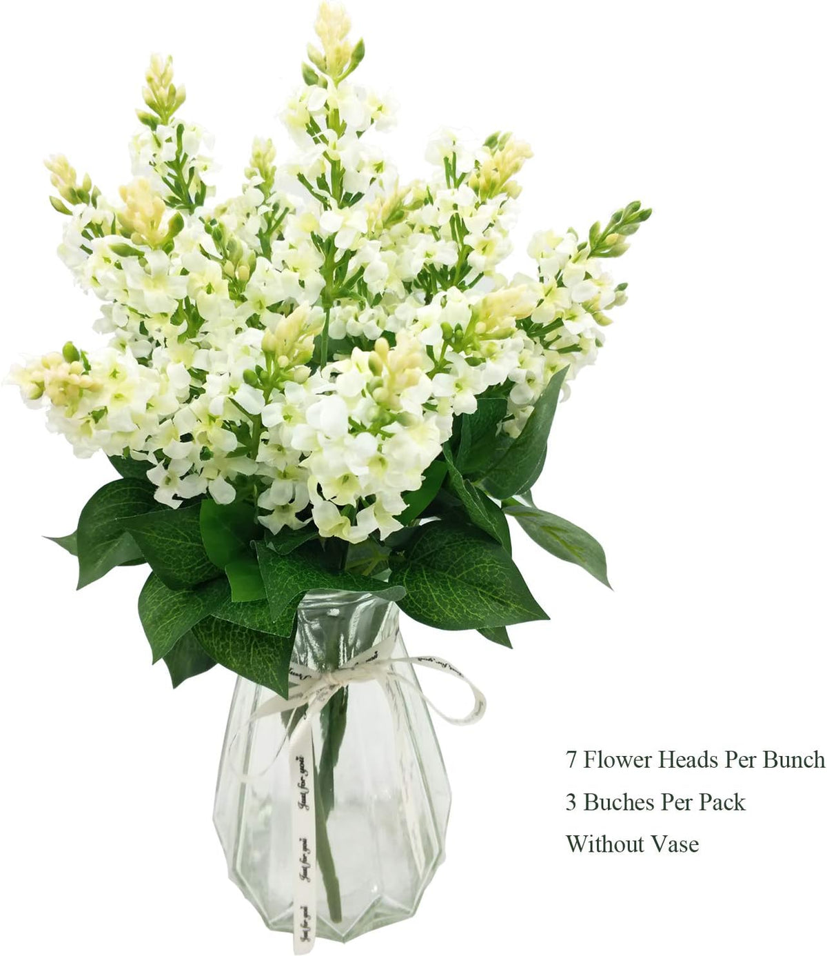 Artificial Fake Flowers Silk Plastic Plant Arrangement for Home Indoor Outdoor Garden Wedding Table Vase Decorations Faux Snapdragon Flower,3 Bouquets (Lilac)