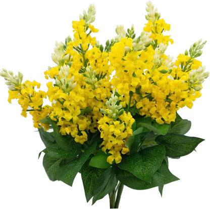 Artificial Fake Flowers Silk Plastic Plant Arrangement for Home Indoor Outdoor Garden Wedding Table Vase Decorations Faux Snapdragon Flower,3 Bouquets (Lilac)