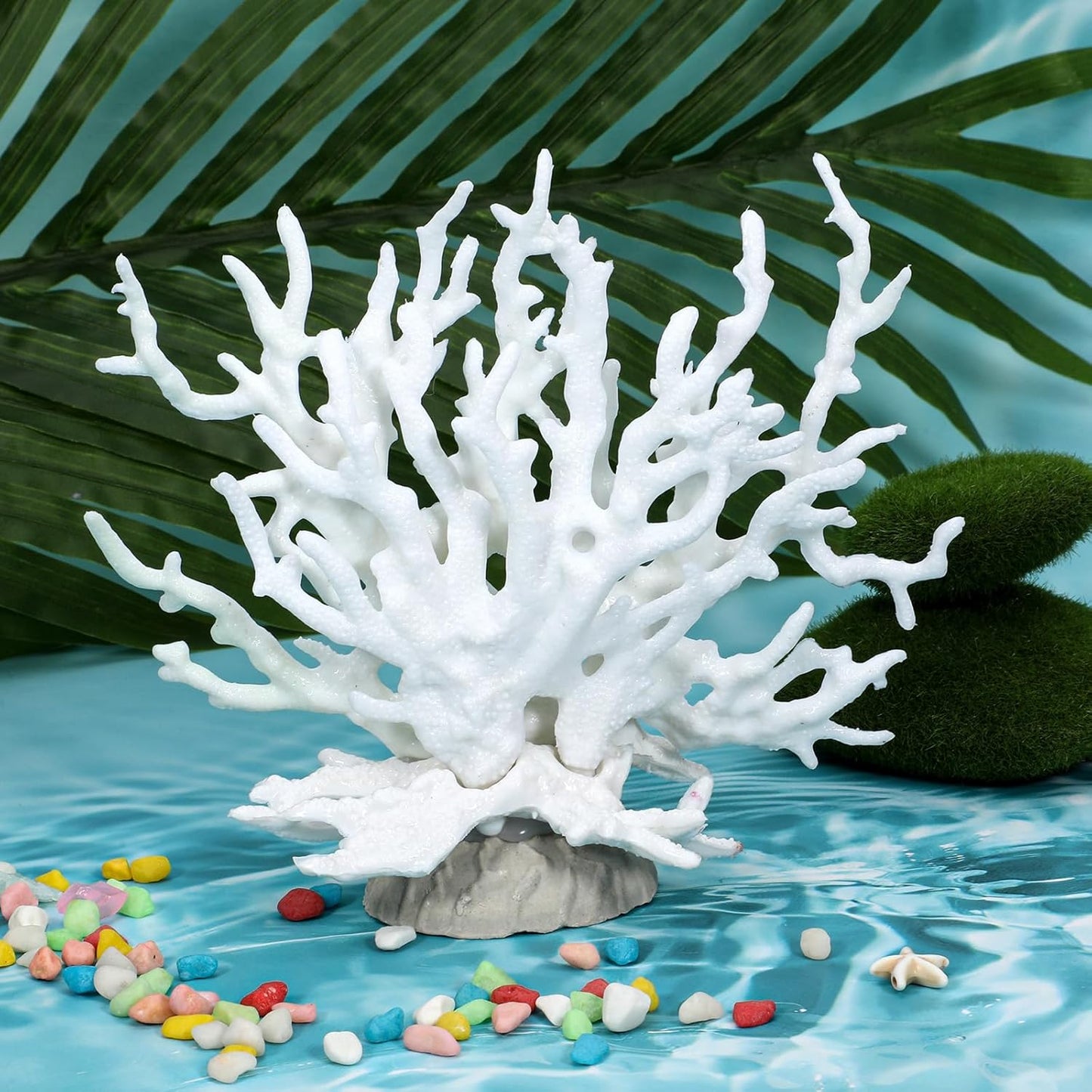 Fish Tank Fake Coral, Artificial Aquarium Coral Ornament, Aquarium Decor Plastic Plant Small, Multi-Purpose Simulation Water Grass, Faux Aquariums Ornament